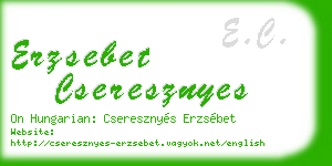 erzsebet cseresznyes business card