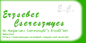 erzsebet cseresznyes business card